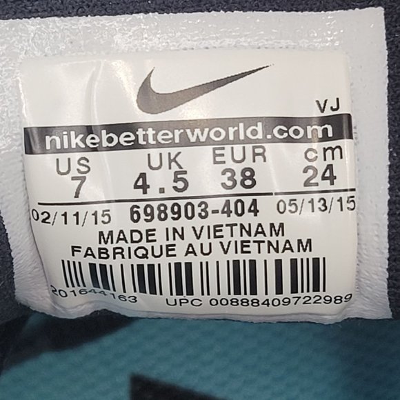 Nike Air Max Women's Running Trainer Sneakers Shoes Blue 698903-404 US Size 7 - Picture 8 of 8